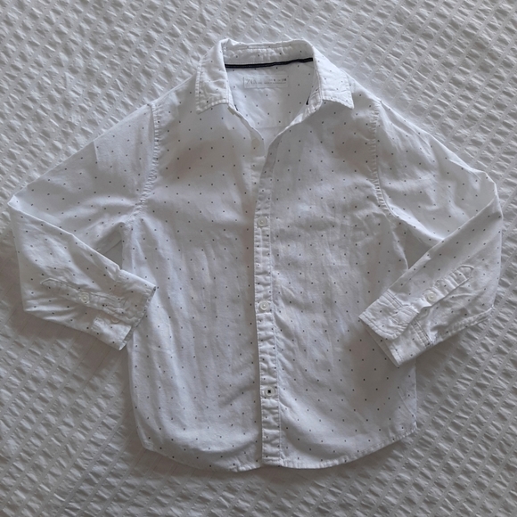 ZARA Boys Longsleeved Button Down Shirt, White, size 6 / 118 cm - Picture 1 of 5